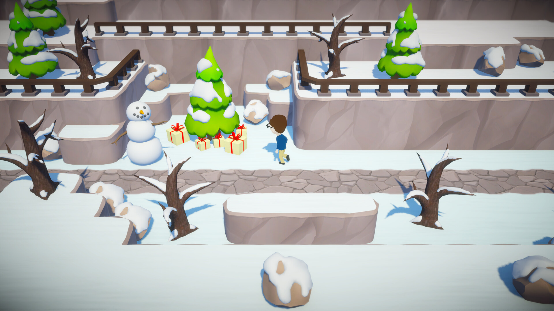 Trees Hate You character crossing a trap-filled woodland level